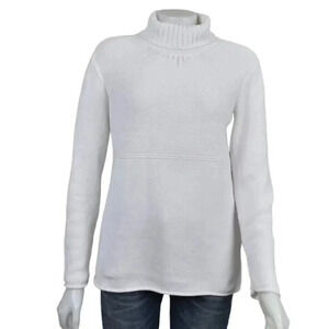 J.Jill Turtleneck Knit  Sweater White Long Sleeve Size Medium